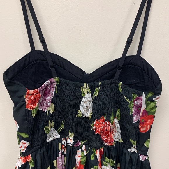 Band Of Gypsies Black Floral Fit & Flare Sundress - Picture 6 of 10